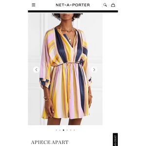 APIECE APART * SIlk Striped Mini * Long sleeves L